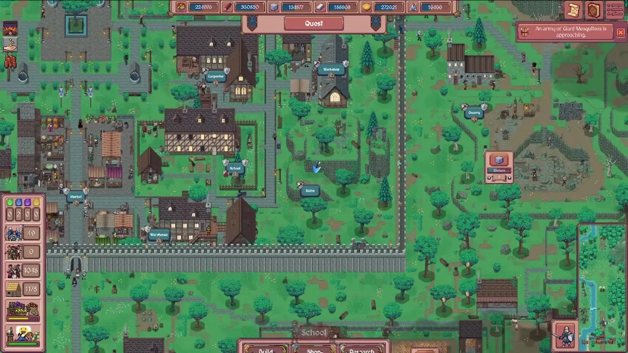 Magic academy and tower UI in Hearth and Hamlet