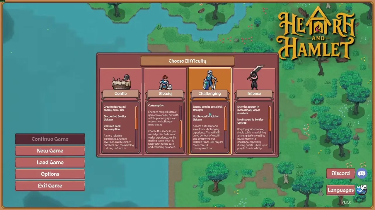 Soldier upkeep discount UI in Hearth and Hamlet