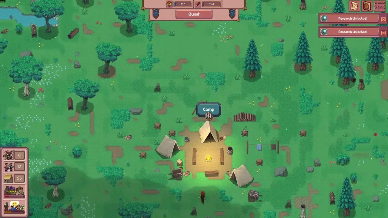Research unlock notification in Hearth and Hamlet
