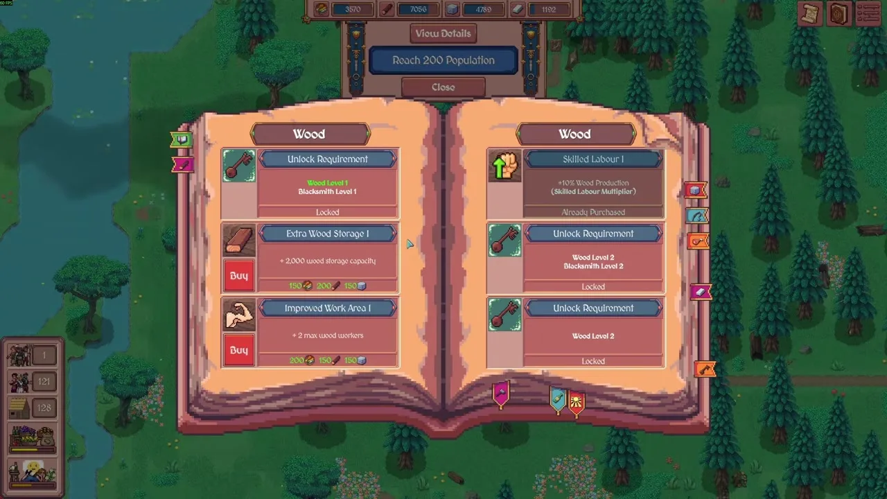 More workers and capacity UI in Hearth and Hamlet
